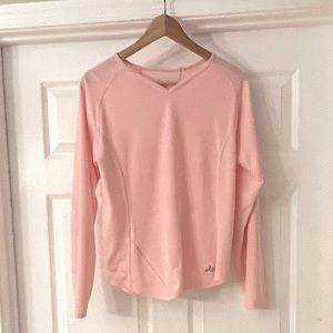 Asics semi fitted long sleeve shirt size large- pink 🩷